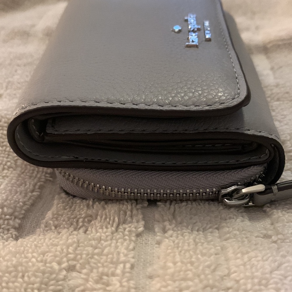 Kate Spade trifold continental wallet himbusgrey - Picture 2 of 16
